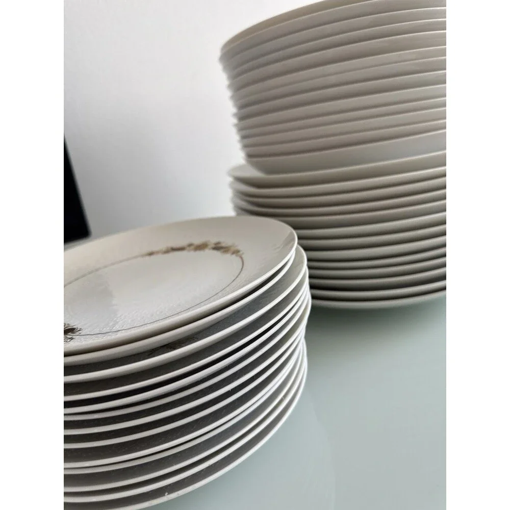 Rosenthal Germany 1940s-1950s Gold Porcelain Dinnerware Set 39Pc